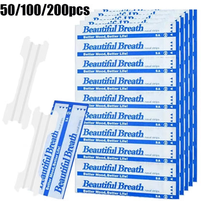 200/100/50PCS Transparent Breath Nasal Strips 2 Supports Stop Snoring Right Aid Nose Patch Good Sleeping Patch Better Breathing